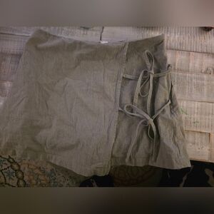 Source Unknown Olive Green Wrap Skort